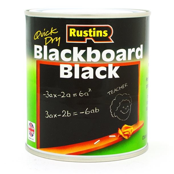 Rustins - Quick Dry - Blackboard Paint - Black - 500ml