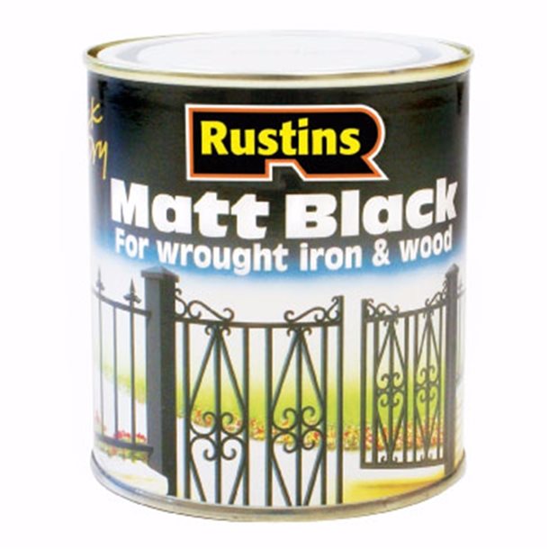 Rustins- Matt Black - 250ml - 500ml - 1L -2.5L