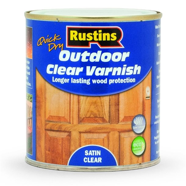Rustins - Outdoor Clear Varnish - Satin - 250ml 500ml & 1L