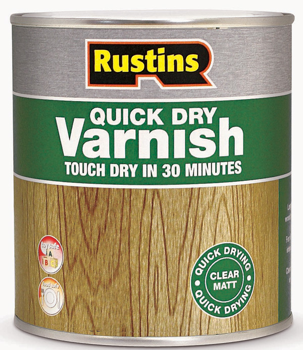 Rustins - Quick Dry Indoor Varnish - Matt - 250ml - 500ml - 1L - Clear