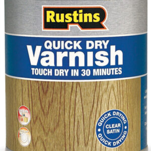 Rustins - Quick Dry Indoor Varnish - Satin - 250ml 500ml & 1L